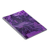 Carnet Circuit imprimé cybernétique violet Art électroniq (Côté Droit)