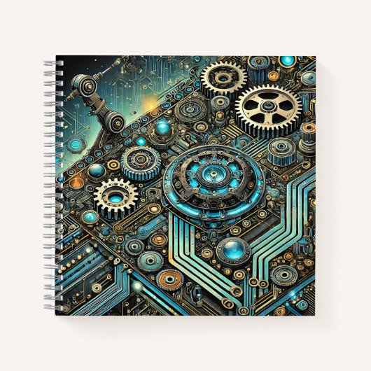 Carnet Circuiterie Steampunk et système cybernétique (Devant)