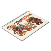 Carnet Cirque Procession Elephant Antique (Côté gauche)