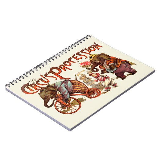 Carnet Cirque Procession Elephant Antique (Côté gauche)