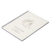Carnet Ciseau à cheveux minimaliste élégant coiffeur ivoi (Côté gauche)