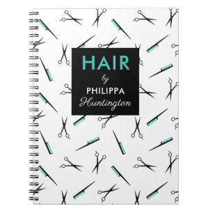 Carnet Ciseaux et combs Motif Liste de cheveux