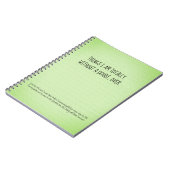 Carnet Citation amusante des choses que j'ai fini de gard (Côté gauche)