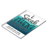 Carnet Citation amusante Je parle couramment sarcasme ond (Côté gauche)