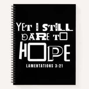 Carnet Citation biblique inspirante Osez encore espérer