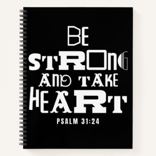 Carnet Citation biblique inspirante Sois fort et prends c