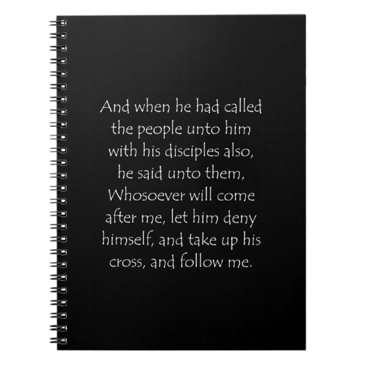 Carnet Citation biblique Marc 8 34 (Devant)