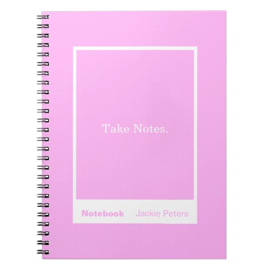 Carnet Citation Bloc Rose Bubble-gum Classique (Devant)