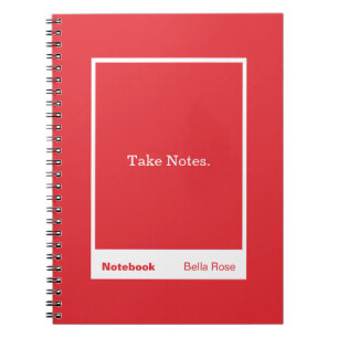 Carnet Citation Bloc Rouge Clair Classique
