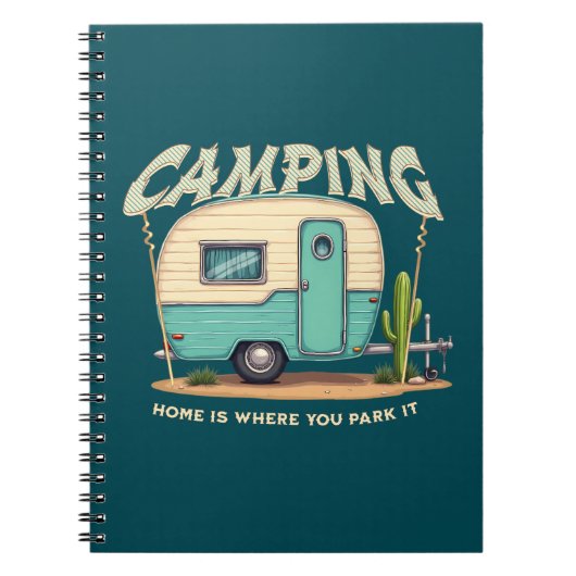 Carnet Citation Camper et Camping Vintage (Devant)