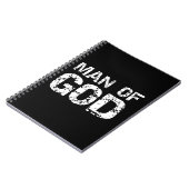 Carnet Citation chrétienne audacieuse pour hommes foi dir (Côté gauche)