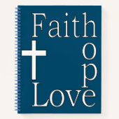 Carnet Citation chrétienne "Faith Hope Love" (Devant)