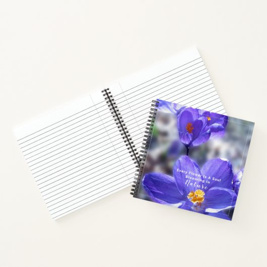 Carnet Citation Crocus Purple Fleurs (Intérieur)