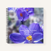 Carnet Citation Crocus Purple Fleurs (Devant)