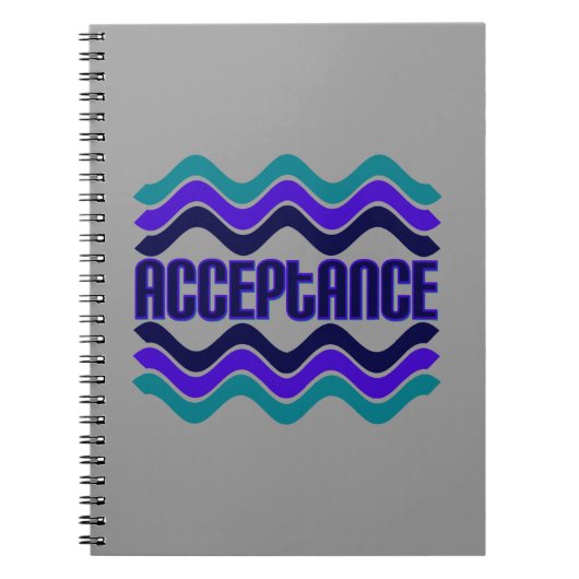 Carnet Citation d'acceptation en bleu vert violet (Devant)