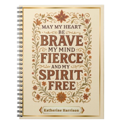 Carnet Citation d'affirmation de la Bohême libre Art (Devant)