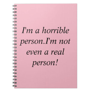 Carnet Citation d'Allison de personne horrible noire