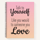 Carnet Citation d'amour de soi sain positif (Devant)