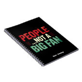 Carnet Citation de cadeau drôle introverti de grand fan d (Côté Droit)