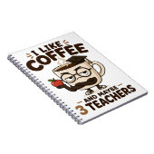 Carnet Citation de café d'enseignant sarcastique drôle en (Côté Droit)