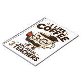 Carnet Citation de café d'enseignant sarcastique drôle en (Côté gauche)