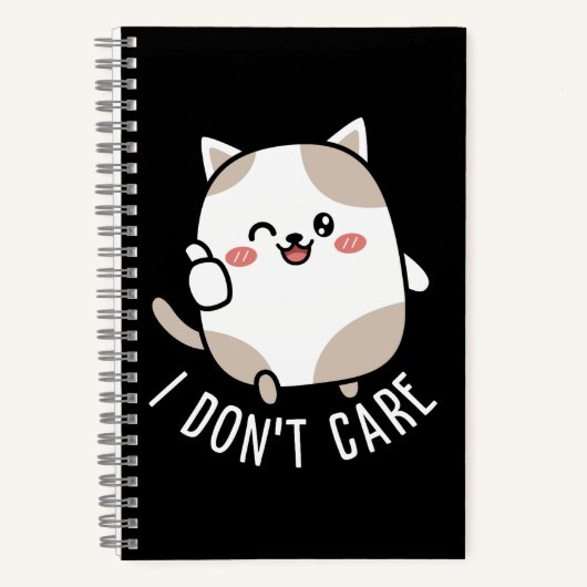 Carnet Citation de chat mignon drôle sarcastique pouce le (Recto)