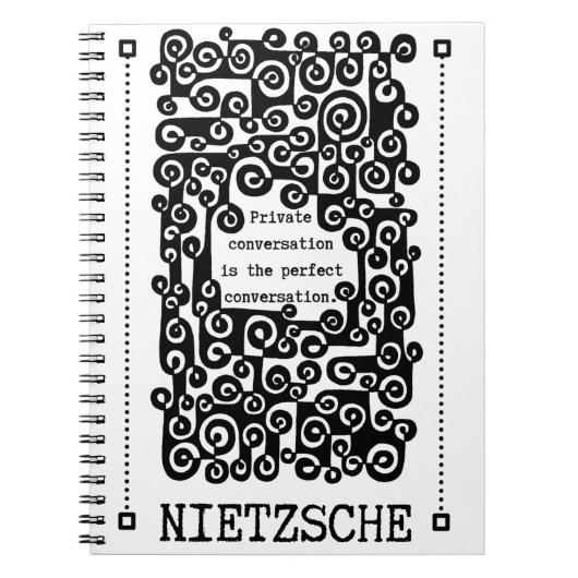 Carnet Citation de CONVERSATION parfaite par Nietzsche (Devant)