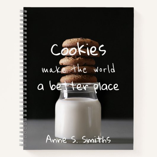 Carnet Citation de cookie amusante / Personnalisée (Devant)