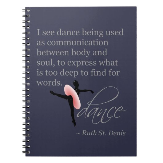 Carnet Citation de danse avec l'attitude (Devant)