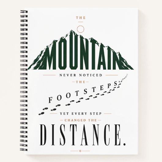 Carnet Citation de distance de pas de montagne (Devant)