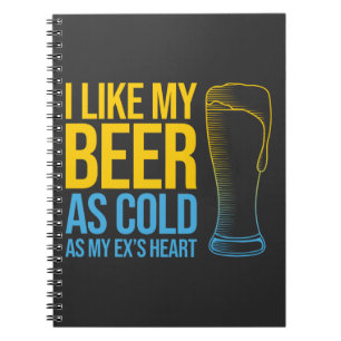 Carnet Citation de divorce amusante - J'aime ma bière au