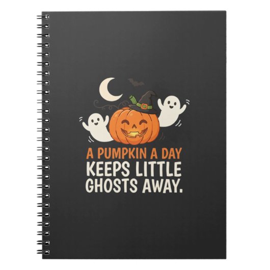Carnet Citation de fantôme de citrouille pour Halloween D (Devant)