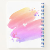 Carnet Citation de femme réussie Script Pink Aquarelle Ch (Dos)