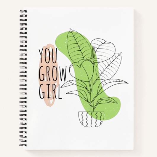 Carnet Citation de fille de plante Loover You Grow (Devant)