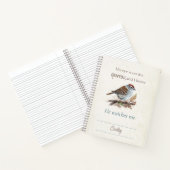 Carnet Citation de foi Son oeil est sur l'aquarelle du Br (Intérieur)