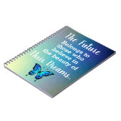 Carnet Citation de futurs rêves avec papillon (Côté gauche)