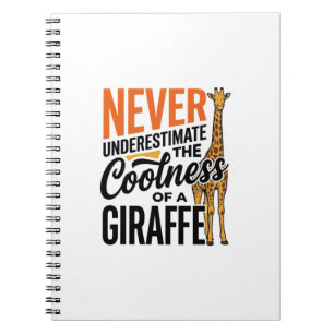 Carnet Citation de girafe drôle design vintage vecteur T-