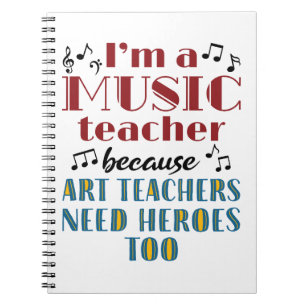 Carnet Citation de héros de professeur de musique drôle