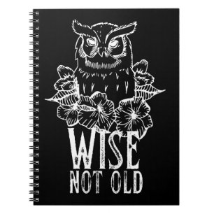 Carnet Citation de hibou drôle sage pas vieux