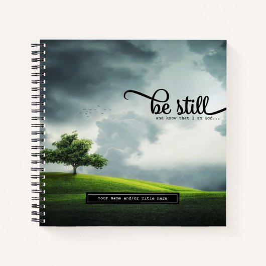 Carnet Citation de la Bible 'Be Still' (Devant)