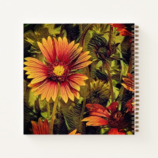 Carnet Citation de la fleur de roue à feu (Dos)