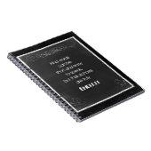 Carnet Citation de la typographie du tableau de bord sur  (Côté Droit)