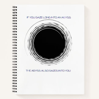 Carnet Citation de l'abîme de Nietzsche Minimaliste Philo