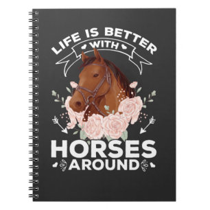 Carnet Citation de l'amoureuse du cheval pour femmes équ