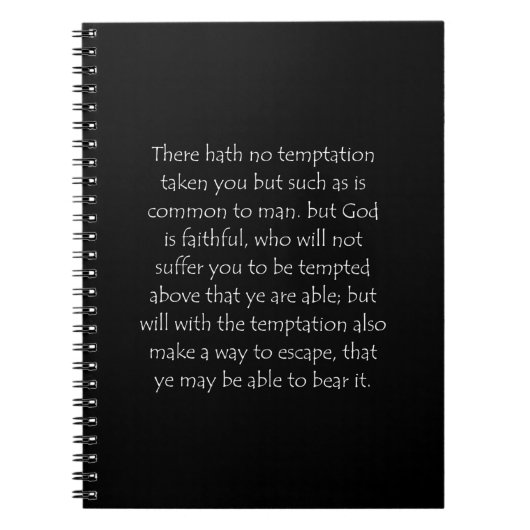 Carnet Citation de l'Écriture 1 Corinthiens 10 13 (Devant)