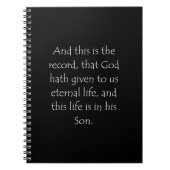 Carnet Citation de l'Écriture 1 Jean 5 11 (Devant)