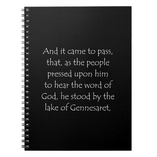 Carnet Citation de l'Écriture Luc 5 1 (Devant)