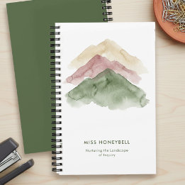 Carnet Citation de l'enseignant nourrissant le paysage d'