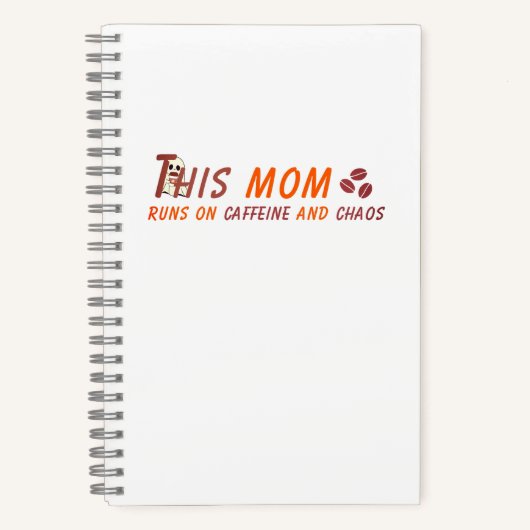 Carnet Citation de maman café amusant - Chaos caféine (Recto)
