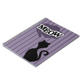 Carnet Citation de mousseline violette de chat noir (Côté gauche)